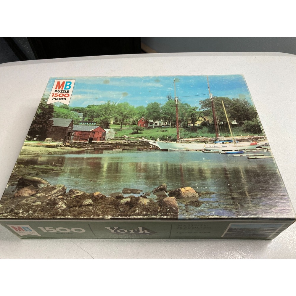 VINTAGE 1978 Milton Bradley York Series Puzzle 1500 Pieces 4335 Camden Maine New
